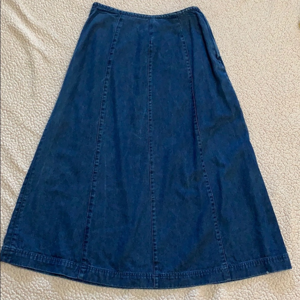 Women’s denim paneled skirt
